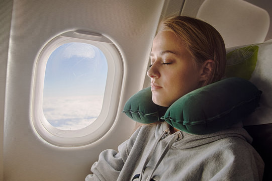 Calm traveler practicing Lumolog stress-reduction techniques.