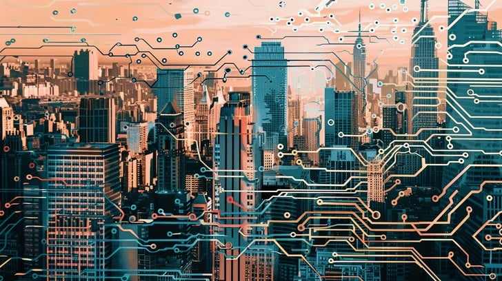 Futuristic design illustrating the future evolution and impact of вуузд in digital spaces.