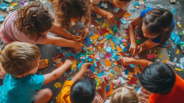 Preschooler engaging with colorful puzzles and learning games for motor skills.
