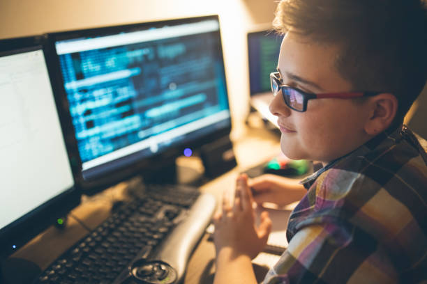 Kids learning programming basics with fun, hands-on coding robot toys.