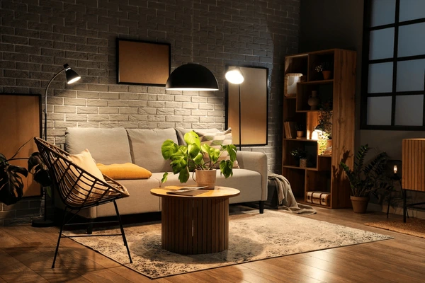 Living room lighting solutions with Lumolog smart control 