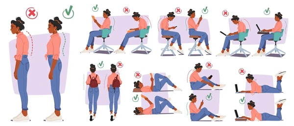 Visual showing body posture and movement in relation to gluteal structure